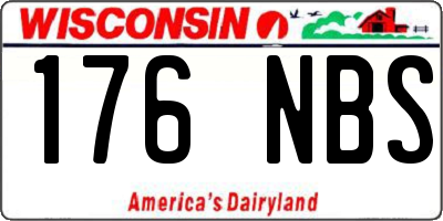 WI license plate 176NBS
