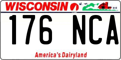 WI license plate 176NCA