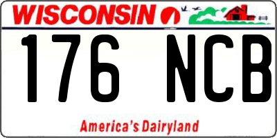 WI license plate 176NCB