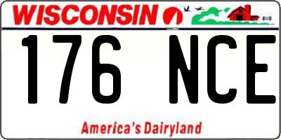 WI license plate 176NCE