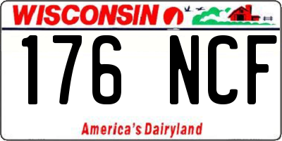 WI license plate 176NCF