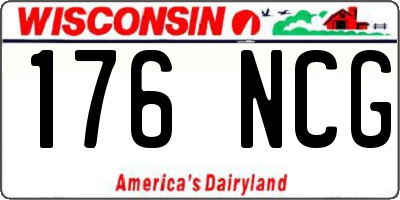 WI license plate 176NCG