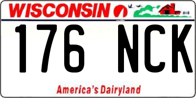 WI license plate 176NCK