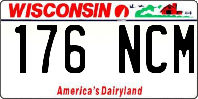 WI license plate 176NCM