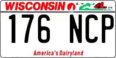 WI license plate 176NCP