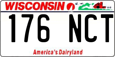 WI license plate 176NCT