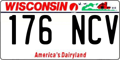 WI license plate 176NCV