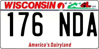 WI license plate 176NDA