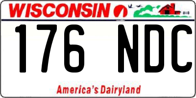 WI license plate 176NDC