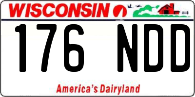WI license plate 176NDD
