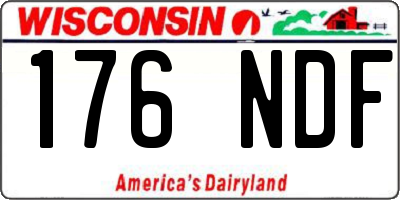 WI license plate 176NDF