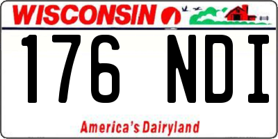 WI license plate 176NDI