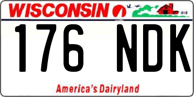 WI license plate 176NDK