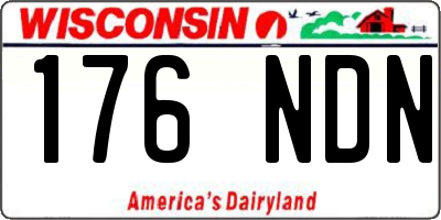 WI license plate 176NDN