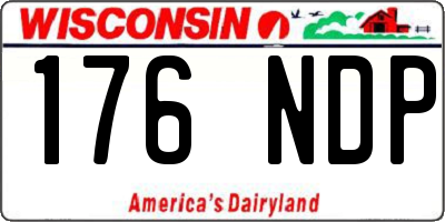 WI license plate 176NDP