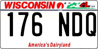 WI license plate 176NDQ