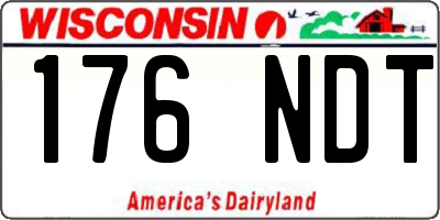 WI license plate 176NDT