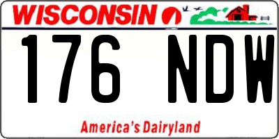 WI license plate 176NDW