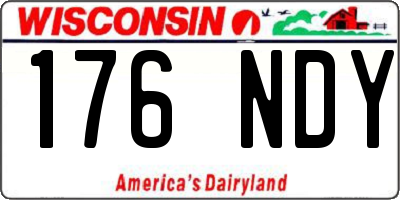 WI license plate 176NDY
