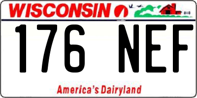 WI license plate 176NEF