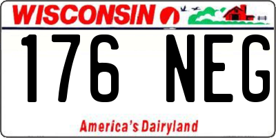 WI license plate 176NEG
