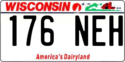 WI license plate 176NEH