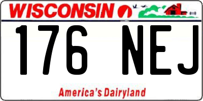 WI license plate 176NEJ