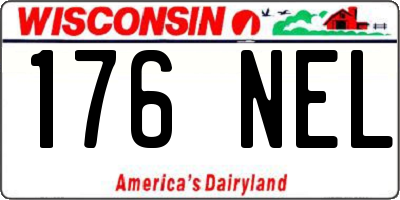 WI license plate 176NEL