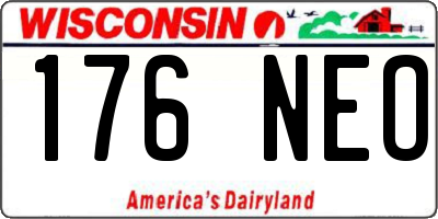WI license plate 176NEO