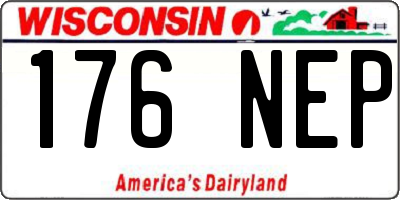 WI license plate 176NEP