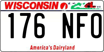 WI license plate 176NFO