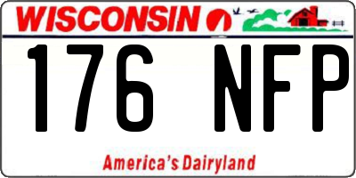 WI license plate 176NFP