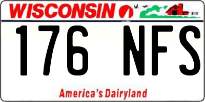 WI license plate 176NFS