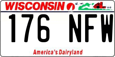 WI license plate 176NFW