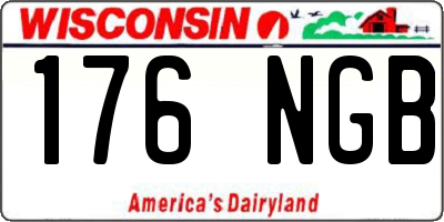 WI license plate 176NGB