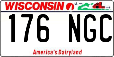 WI license plate 176NGC