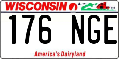 WI license plate 176NGE