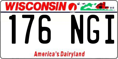 WI license plate 176NGI