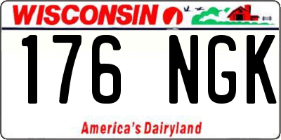 WI license plate 176NGK