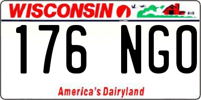 WI license plate 176NGO