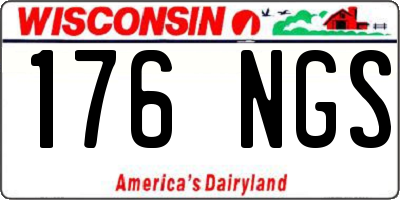 WI license plate 176NGS