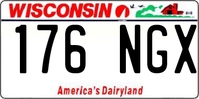 WI license plate 176NGX