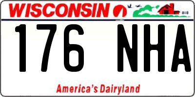 WI license plate 176NHA