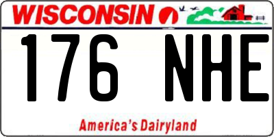 WI license plate 176NHE