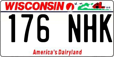 WI license plate 176NHK