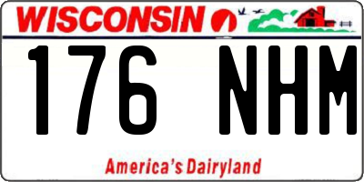 WI license plate 176NHM