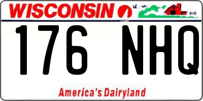 WI license plate 176NHQ