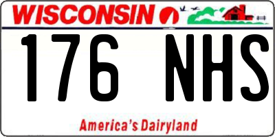 WI license plate 176NHS