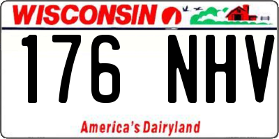 WI license plate 176NHV