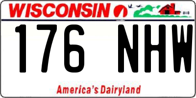 WI license plate 176NHW